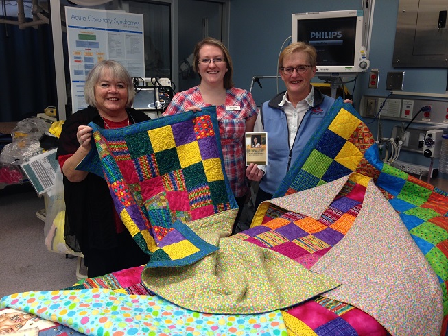 Friends donate quilts to ER in memory of Darlene Manahan